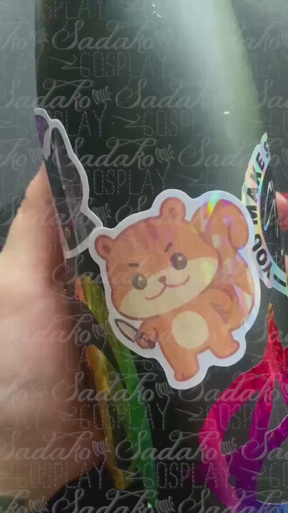 Aniteez Vinyl holographische Sticker, wasserabweisend K-Pop Label Stickers, ATZ ATINY ATEEZ