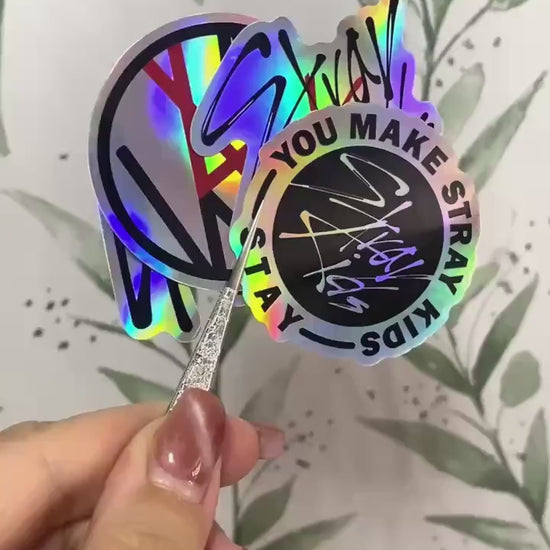 Stray Kids inspirierte Holo-Sticker, K-Pop SKZ Stay, wasserfest Hologramm Regenbogen