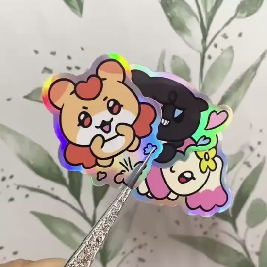 ATEEZ Mighteez inspirierte Holo-Sticker, K-Pop Atiny, wasserfest Hologramm Regenbogen