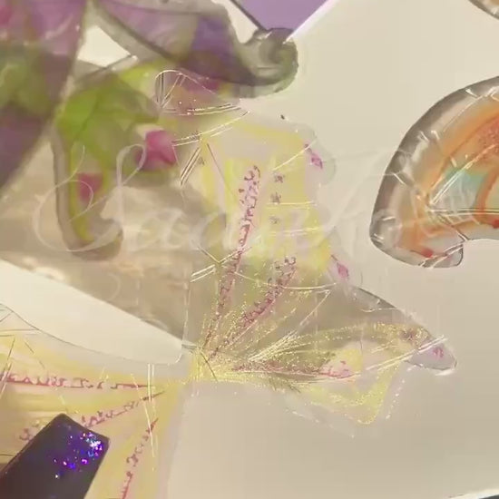 Suncatcher Winx Club Feenflügel Enchantix Fenster Aufkleber Lichtfänger Prisma Regenbogen Sonnenfänger