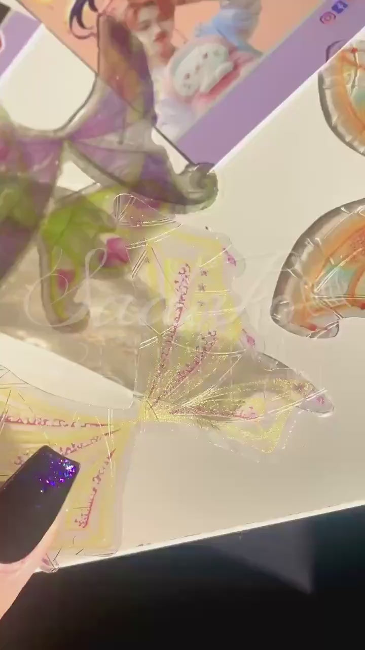 Suncatcher Winx Club Feenflügel Enchantix Fenster Aufkleber Lichtfänger Prisma Regenbogen Sonnenfänger