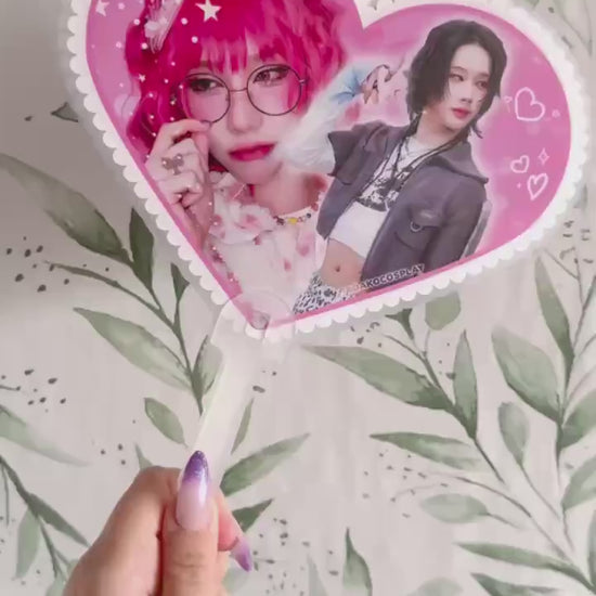 XLOV Concert Picket / Fächer in Herz-Form, Wumuti, Rui, Hyun oder Haru Handfächer Fan