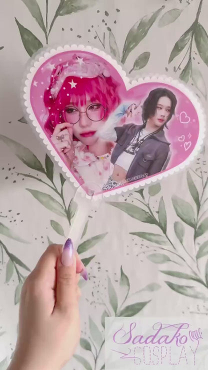 XLOV Concert Picket / Fächer in Herz-Form, Wumuti, Rui, Hyun oder Haru Handfächer Fan