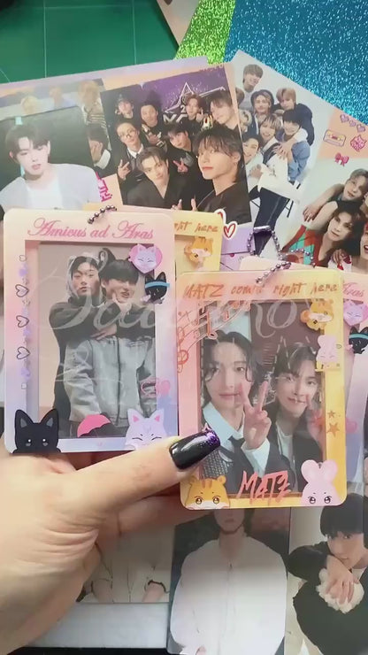 Matz Photocard Holder, Ateez K-Pop Fotokarten Halter Acryl, Hongjoong Seonghwa Seongjoong