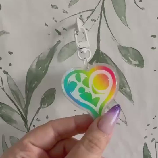 XLOV Pride Shell Keychain, acrylic Anhänger für EVOL mit Regenbogen-Verlauf