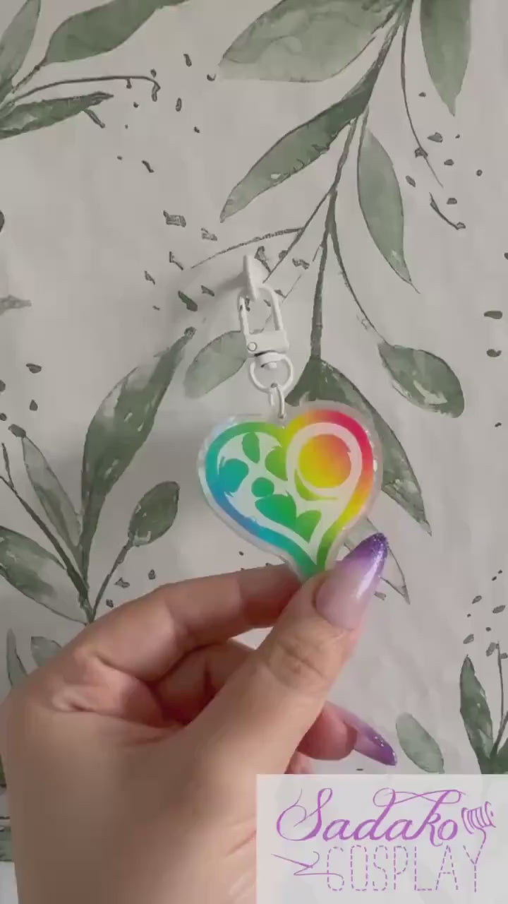 XLOV Pride Shell Keychain, acrylic Anhänger für EVOL mit Regenbogen-Verlauf