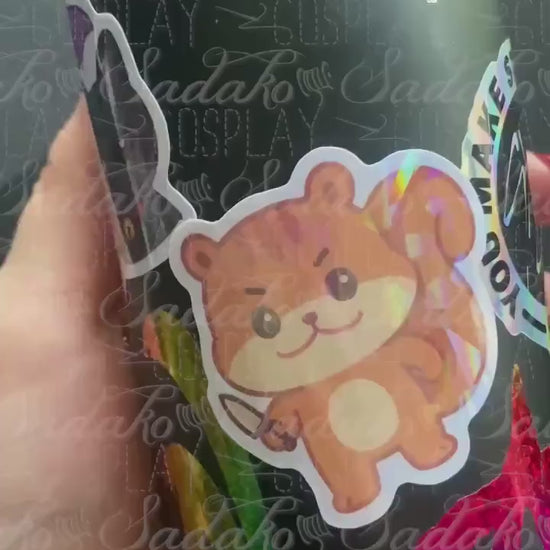 Aniteez Vinyl holographische Sticker, wasserabweisend K-Pop Label Stickers, ATZ ATINY ATEEZ