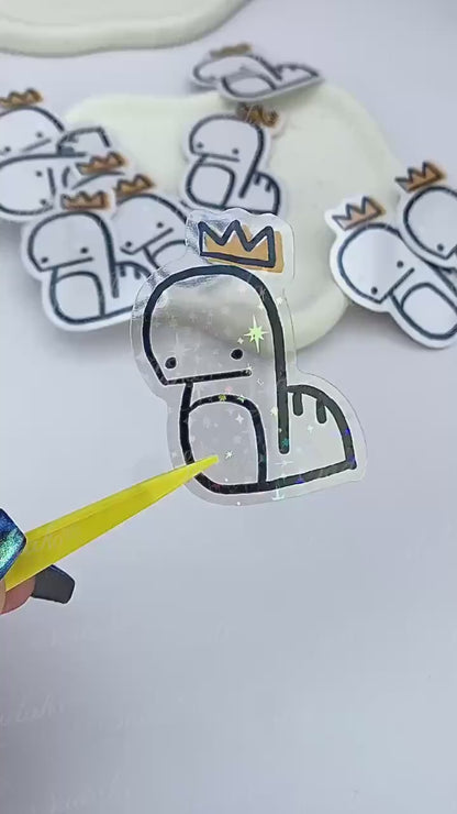 Chandora holo glitter vinyl sticker, stray kids Bangchan skz Aufkleber durchsichtig transparent