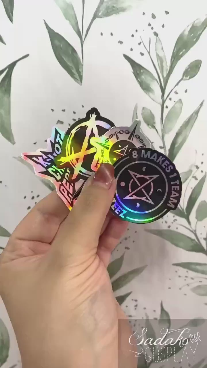 ATEEZ inspirierte Holo-Sticker, K-Pop Atiny, wasserfest Hologramm Regenbogen