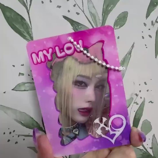 XLOV My LOV pinker Photocard Holder für Evol, K-Pop Fotokarten Halter Acryl