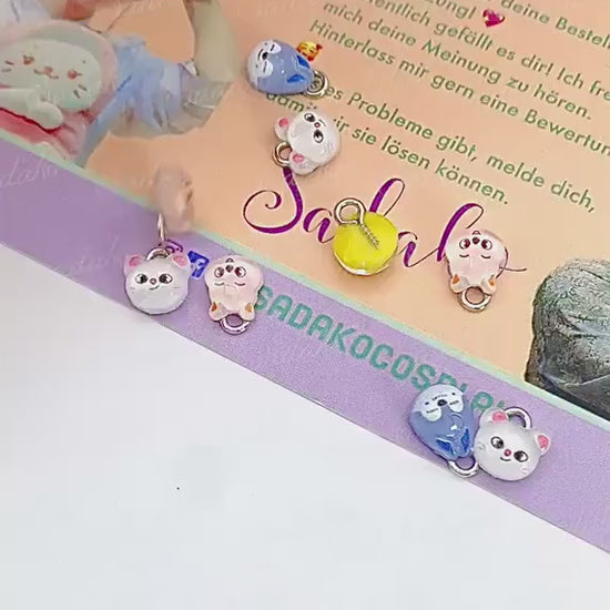 Stray Kids SKZOO Anhänger mit Öse - Resin Acryl charms für basteln DIY Schmuck Herstellung, Gold oder Silber