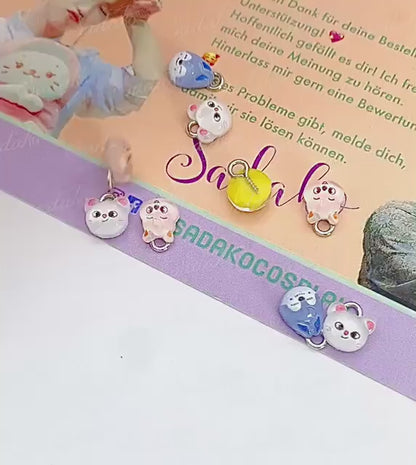Stray Kids SKZOO Anhänger mit Öse - Resin Acryl charms für basteln DIY Schmuck Herstellung, Gold oder Silber