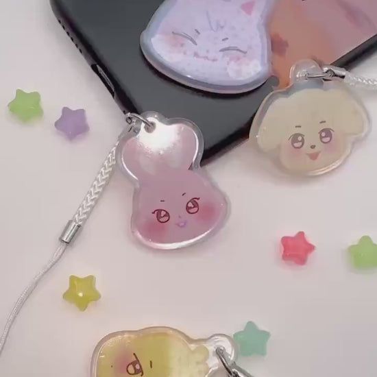 Aniteez glitzernder phone charm keychain, ATEEZ inspired für ATINY