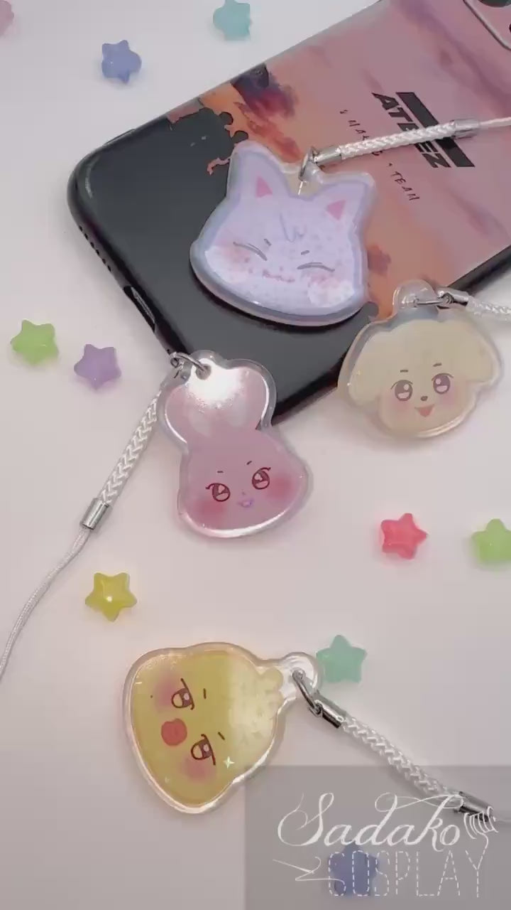 Aniteez glitzernder phone charm keychain, ATEEZ inspired für ATINY