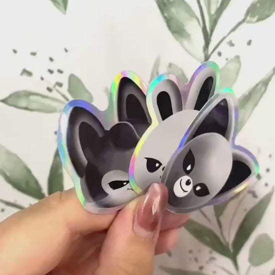 Evil SKZOO Holo laser Sticker, Stray Kids K-Pop wasserfester Vinyl Aufkleber