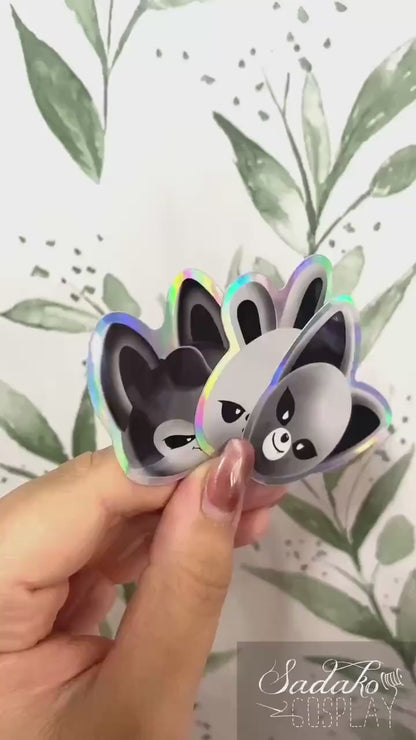 Evil SKZOO Holo laser Sticker, Stray Kids K-Pop wasserfester Vinyl Aufkleber