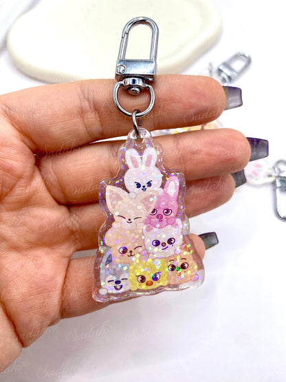Skzoo Pile Glitzer Keychain