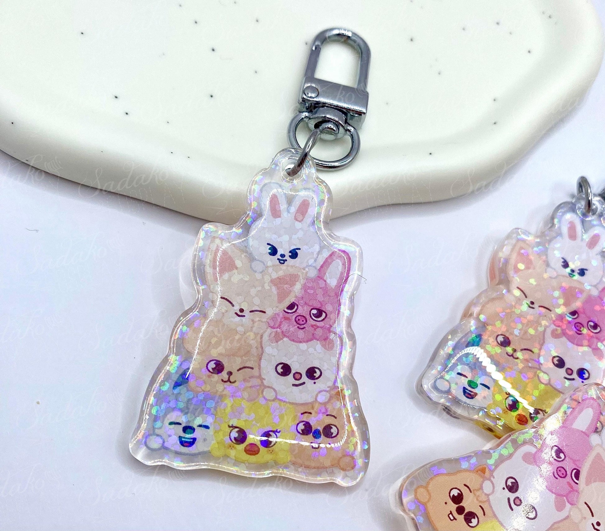 Skzoo Pile Glitzer Keychain
