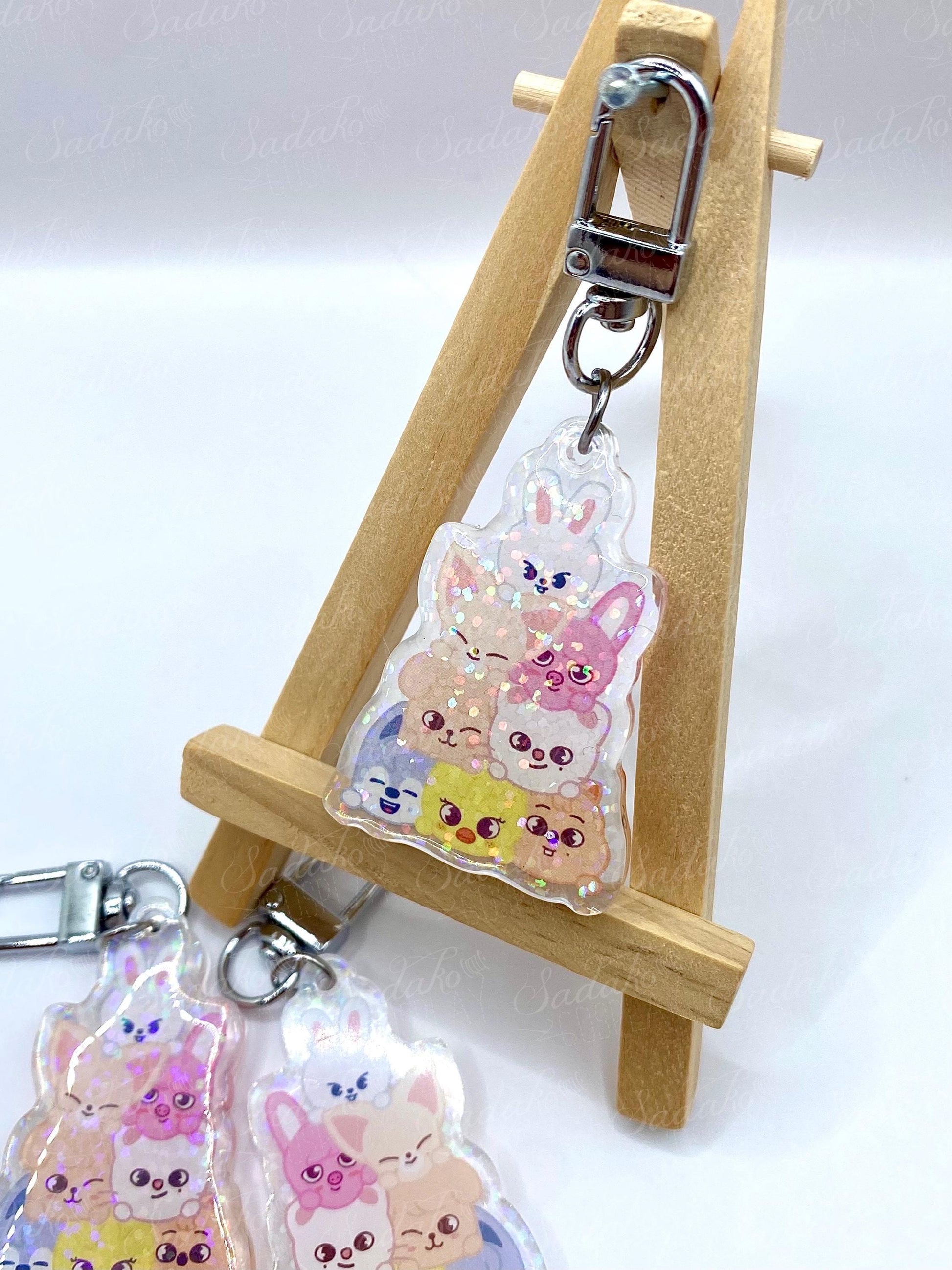 Skzoo Pile Glitzer Keychain
