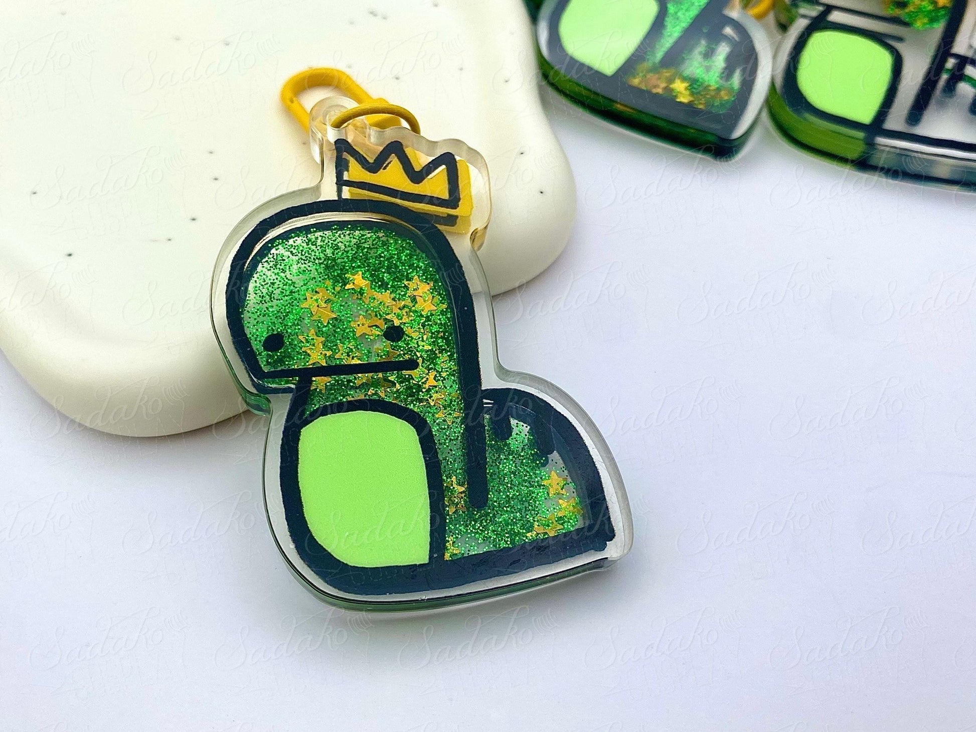 Stray Kids Bangchan Chandora liquid glitter Shaker Keychain