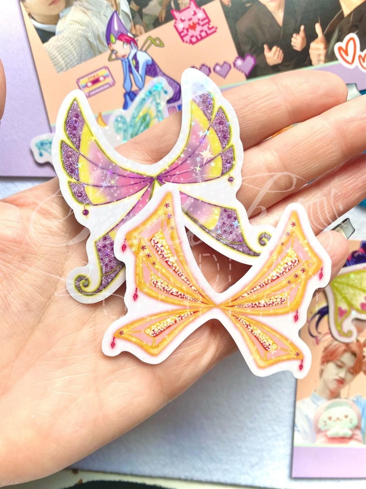 Winx Club Feenflügel Glitzer-Sticker - Enchantix Flügel